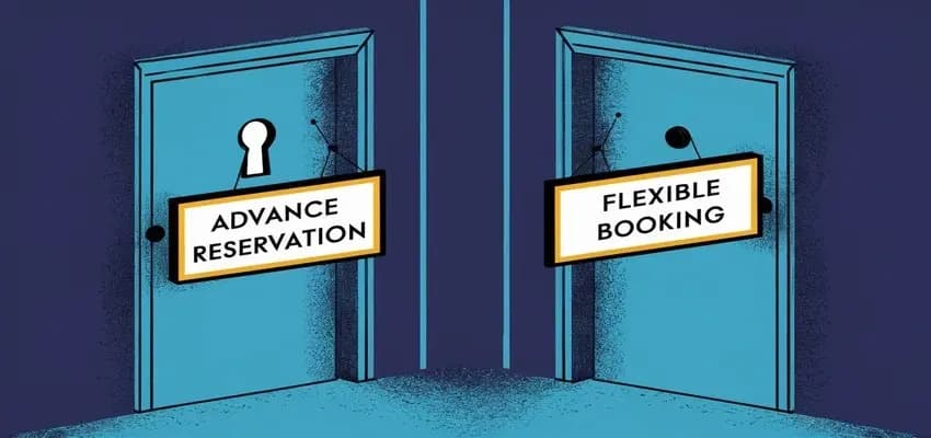 What are the 2 types of room reservation and bookings?