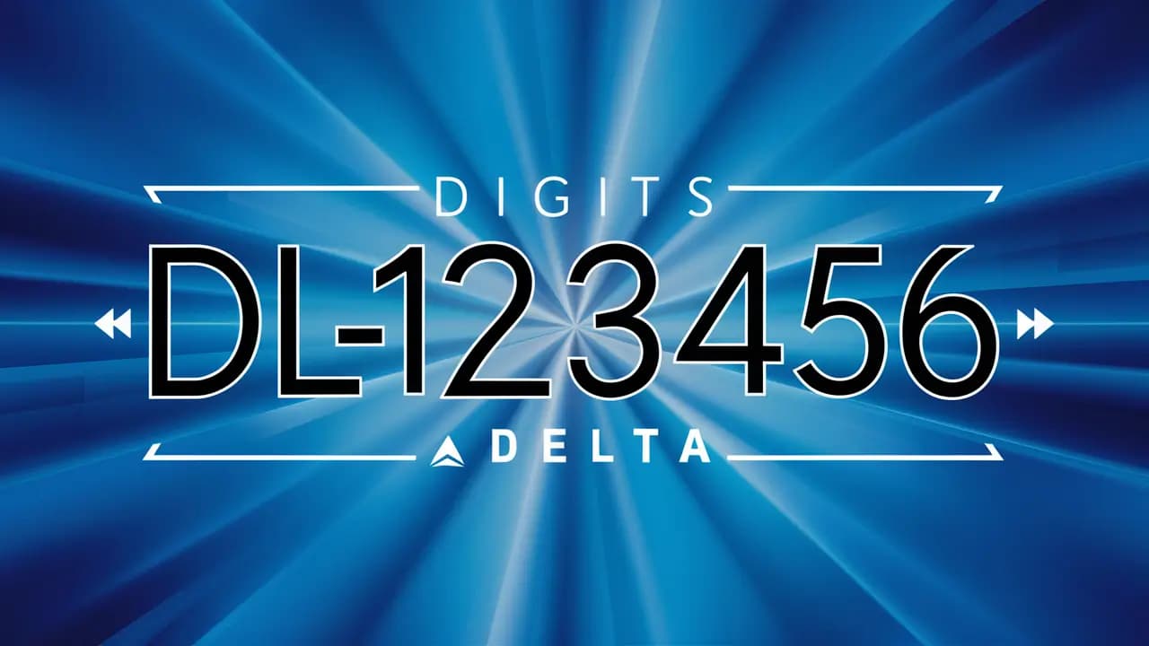 How many digits is a Delta confirmation number?